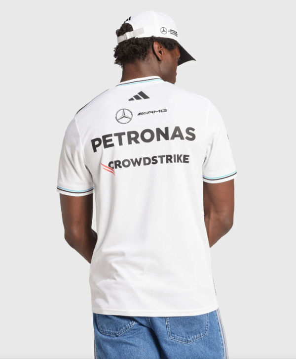 Mercedes AMG Petronas F1 2025 Team Driver T-Shirt – White - Image 2