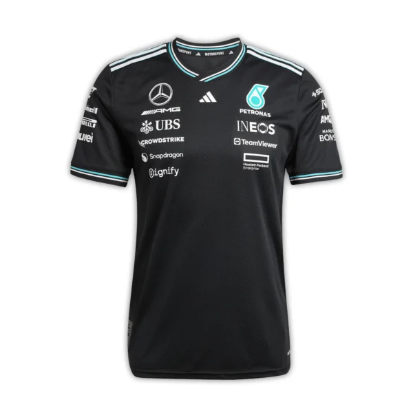 Mercedes AMG Petronas F1 2025 Team Driver T-Shirt – Black