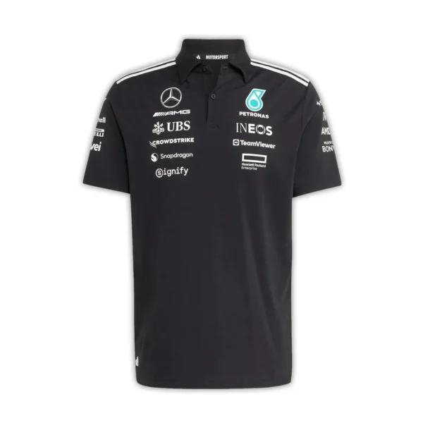 Mercedes AMG Petronas F1 2025 Team Polo – Black