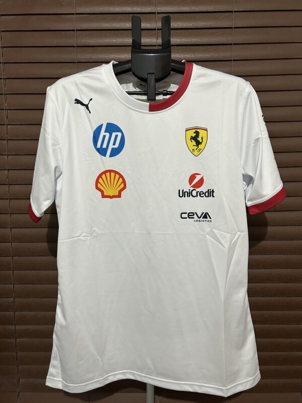 Scuderia Ferrari 2025 Drivers Oversized T-Shirt - White Miami - Image 2